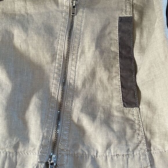 EILEEN FISHER ORGANIC LINEN COLORBLOCK JACKET - Picture 8 of 10